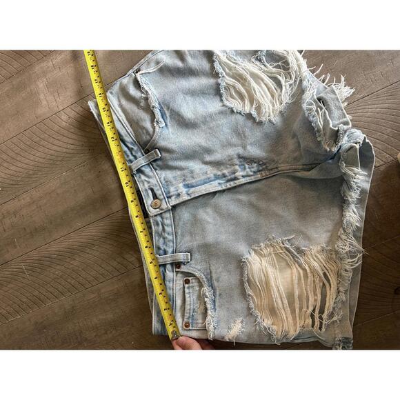 Abercrombie & Fitch Annie High Rise Denim Jean Shorts Distressed Women’s 10/30 - Picture 9 of 12